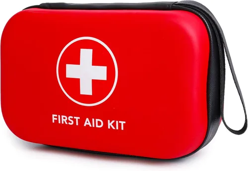 Vista 10 de Kit de primeros auxilios para automóvil, hogar, viajes, campamento, 350 piezas, estuche rígido compacto e impermeable, kits de supervivencia