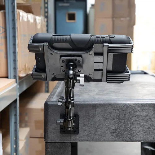 Vista 6 de ARKON Soportes – Soporte de tableta resistente base de taladro segura para automóviles, paredes y mesas, brazo ajustable que garantiza un