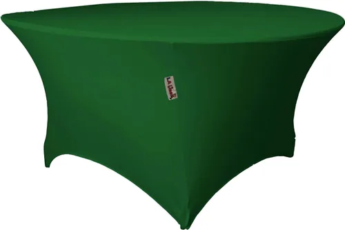 Vista 9 de LA Linen Mantel redondo de elastano, 60 x 30 pulgadas, negro