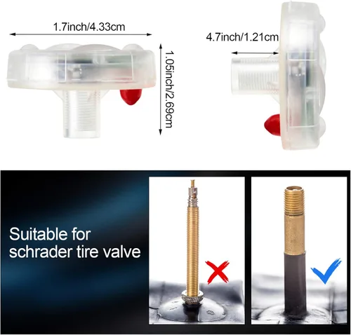 Vista 2 de 12 piezas de luces de neumáticos de automóvil, válvula de rueda, luces de tapa de lámpara de techo, luces LED solares para neumáticos, luces