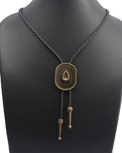 Vista 240 de Jeilwiy Corbata de bolo para hombre, corbata de vaquero occidental, collar de corbata de bolo dorado, corbata de cuero, corbata de Halloween