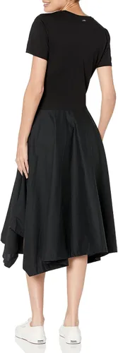 Vista 5 de DKNY Vestido de punto de manga corta con lazo frontal para mujer