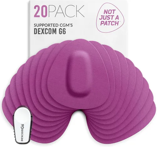 Vista 12 de Not Just A Patch Dexcom - Parches adhesivos G6 (paquete de 20) – Dexcom G6 adhesivos adhesivos para piel – Resistente al agua Dexcom Overpatch G6