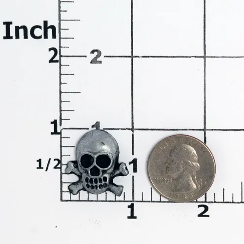 Vista 2 de Molde de silicona miniatura de calavera y huesos cruzados, molde seguro para alimentos, molde de joyería artesanal. tamaño perfecto para hacer joyas.