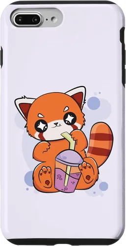 Vista 9 de Funda para iPhone 15 con diseño de panda rojo Boba Cute Anime Kawaii Pearl Bubble Tea Case