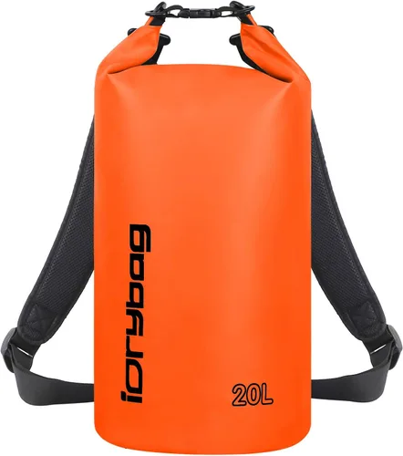 Vista 7 de IDRYBAG Bolsa seca para kayak impermeable 2L/5L/10L/15L/20L, pequeña bolsa impermeable para navegación