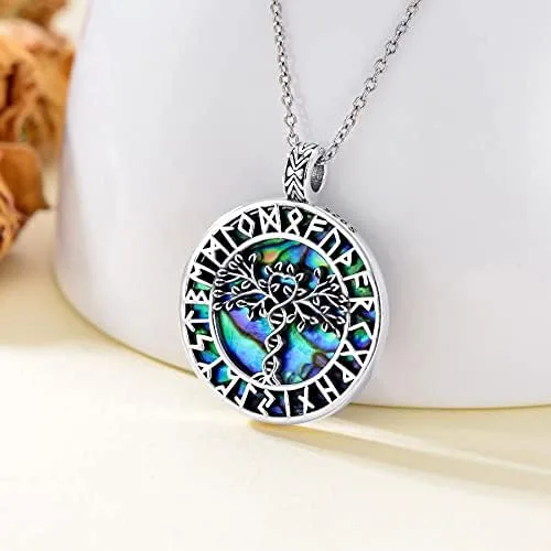 Vista 5 de VENACOLY Tree of Life Necklace MoonDNA Necklace Sterling Silver Family Tree Pendant Celtic Jewelry for Women Men