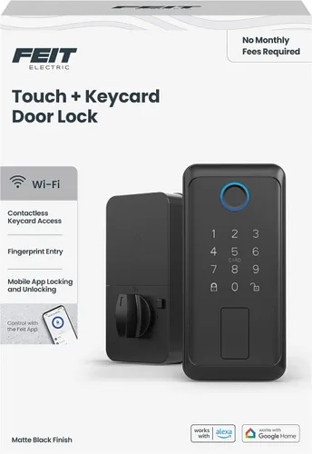 Vista 17 de Feit Electric Smart Touch, cerradura de puerta con tarjeta, huella digital, teclado NFC, teclado, control de aplicaciones, bloqueo automático, 100
