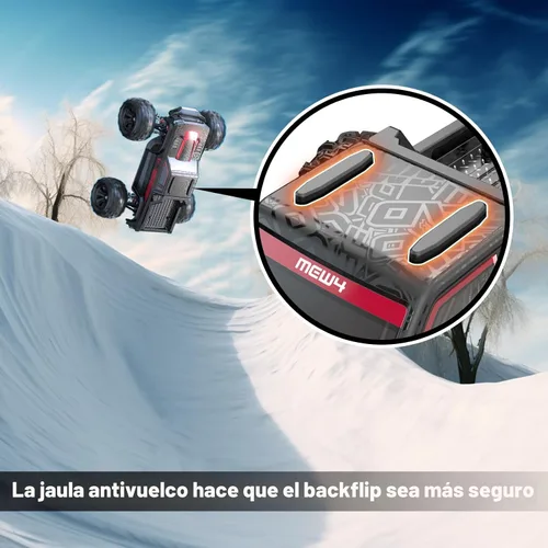 Vista 3 de MEW4 Coche RC sin escobillas de 1/16, camiones todoterreno RC 4X4, autos RC portátiles rápidos 26.1 mi/h para adultos, auto RC de alta velocidad