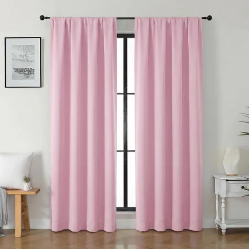 Vista 33 de Gwine Cortinas opacas para dormitorio, 54 pulgadas de largo, paneles de cortina de ventana con aislamiento térmico y reducción de ruido, cortinas