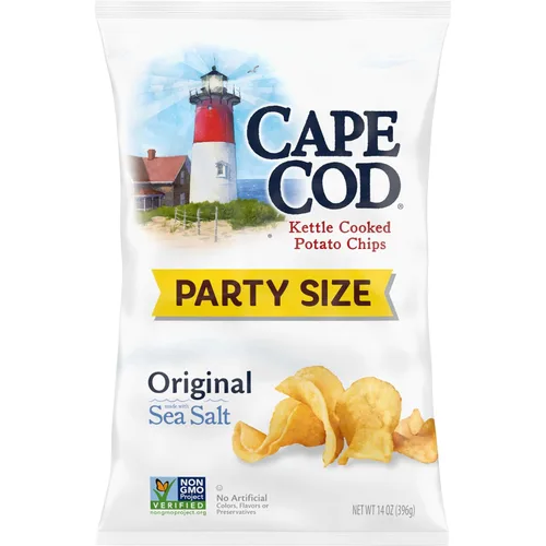 Vista 16 de Cape Cod Papas fritas, papas fritas cocidas en hervidor original, 8 onzas