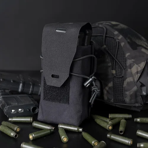 Vista 7 de IDOGEAR Bolsa doble para cargador de 0.219 in, para rifle, Molle, doble pila, multicamuflaje, portador de revistas, airsoft, caza, tiro, bolsa