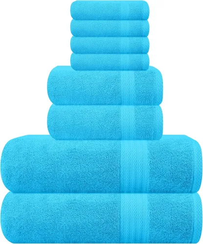 Vista 31 de GLAMBURG Juego de 2 Sábanas de Baño Extra Grandes de Algodón Premium de 700 GSM - 100% Algodón Peinado - 2 Sábanas de Baño 35x70 pulgadas - Calidad