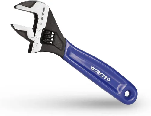Vista 12 de WORKPRO Llave ajustable mini de 4 pulgadas, llave de mandíbula ancha de acero Cr-V con óxido negro para tuercas pequeñas, escalas métricas y SAE