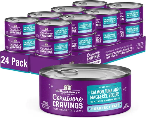Vista 25 de Stella & Chewy's Carnivore Cravings Purrfect Paté - Alimento húmedo prémium sin granos para gatos, receta de pollo y atún, alto contenido