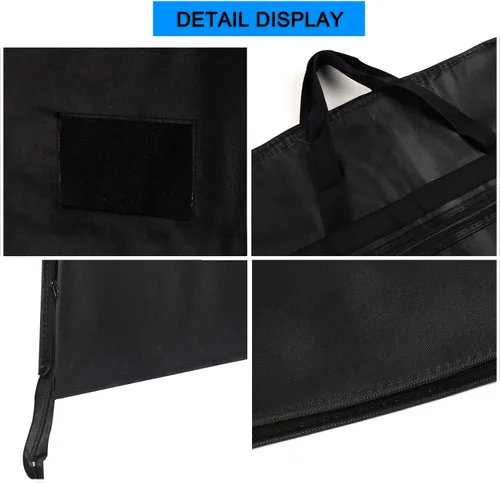 Vista 4 de Bolsa de ropa transpirable de 54 pulgadas para hombre, fundas de traje, bolsa de transporte de viaje con asas, plegable