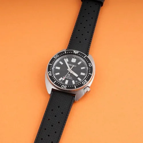Vista 9 de StrapHabit Correa de reloj de liberación rápida estilo tropical de goma FKM 18mm, 19mm, 20mm, 21mm, 22mm Negro