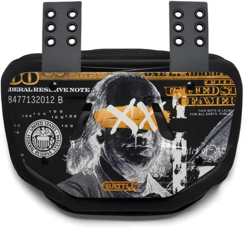 Vista 41 de Battle Sports Placa de espalda de fútbol novedosa – Protector de espalda inferior de carcasa dura con espuma contorneada para protección de alto
