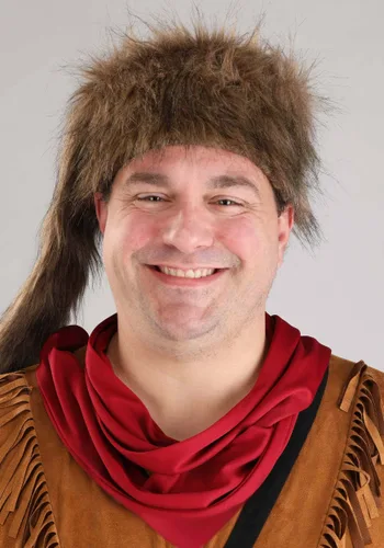 Vista 3 de Disfraz Plus Size de Davy Crockett / William Clark para Hombre Multicolor