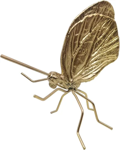 Vista 8 de Escultura de Hormiga Dorada, Ornamento de Insecto de Metal Sólido, Mini Figurilla de Hormiga para Decoración de Escritorio en Casa, Oficina, Jardín