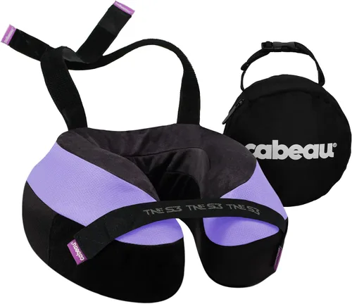 Vista 9 de Cabeau Almohada cervical de viaje para aviones – The Neck's Evolution, TNE S3 – Diseño de espuma viscoelástica de apoyo para vuelos de larga