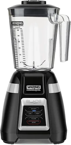 Vista 7 de Licuadora Waring Comercial BB320 de 1 HP, controles de interruptor de palanca con función de pulso, recipiente apilable de 48 onzas sin BPA