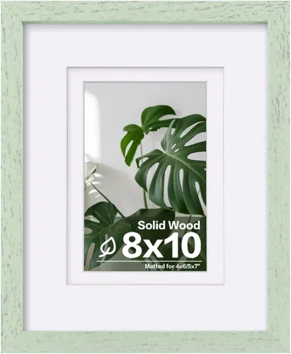 Vista 83 de Egofine - Portarretratos de 4 x 6 pulgadas, de madera maciza con plexiglás, para fotos de 3.5 x 5 con paspartú o de 4 x 6 sin paspartú, para colocar