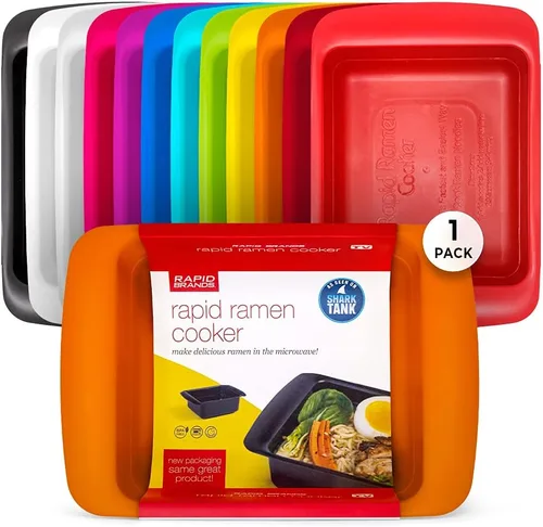 Vista 27 de Rapid Ramen Cooker Utensilios de cocina para microondas para ramen instantáneo Sin BPA y apto para lavavajillas Perfecto para dormitorio Negro