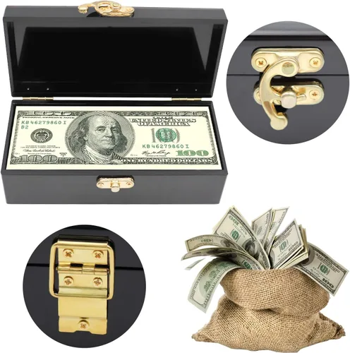 Vista 3 de Caja de Dinero de Acrílico con Cerradura en Negro, Portamonedas, Organizador de Efectivo, Bandeja de Monedas de Una Fila, Caja de Almacenamiento