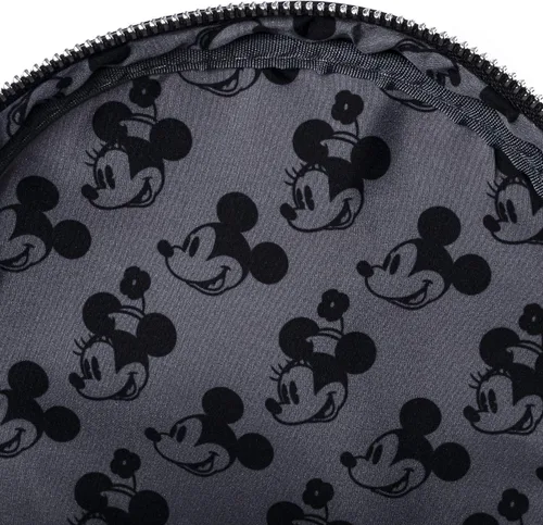 Vista 4 de Loungefly Disney Mickey and Minnie Mouse AOP - Bolso de hombro con doble correa para mujer Multi