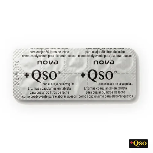 Vista 2 de +QSO Comprimidos de cuajo vegetal, tira de 10