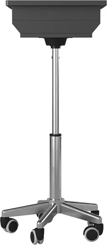 Vista 7 de Techni Mobili RTA-B006-GPH06 - Soporte para laptop con altura ajustable, paneles plegables con almacenamiento, ruedas giratorias que no dejan