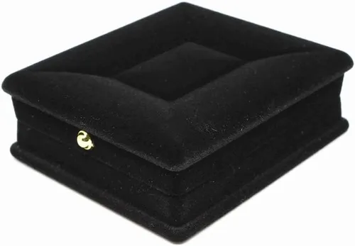 Vista 3 de Parts Express Caja de almacenamiento para collares, cadena, joyería, organizador de estuche de regalo, color negro