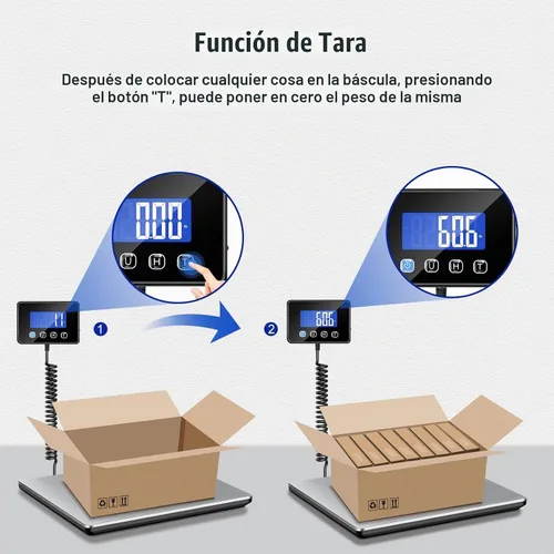 Vista 5 de KUAIVO Báscula de Envío, Báscula Postal Digital de Servicio Pesado de 660 libras para Paquetes, Báscula de Franqueo de Alta Precisión de 0.7 onzas