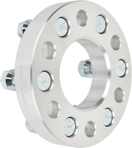 Vista 8 de SCITOO 4 espaciadores de rueda de 1 pulgada 6x4.5 de diámetro de 2.815 in, adaptadores de espaciadores de rueda de 1/2 y 6 lengüetas, aptos