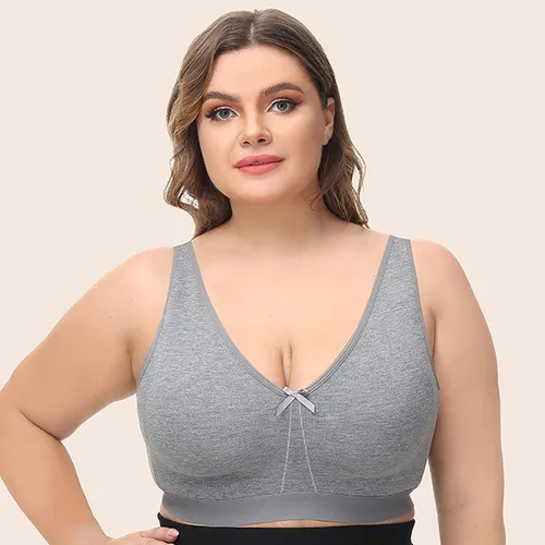 Vista 4 de Cotton Bras for Women No Underwire Wirefree Plus Size Comfortable Bralettes Womens Support Unlined Sleep Bra