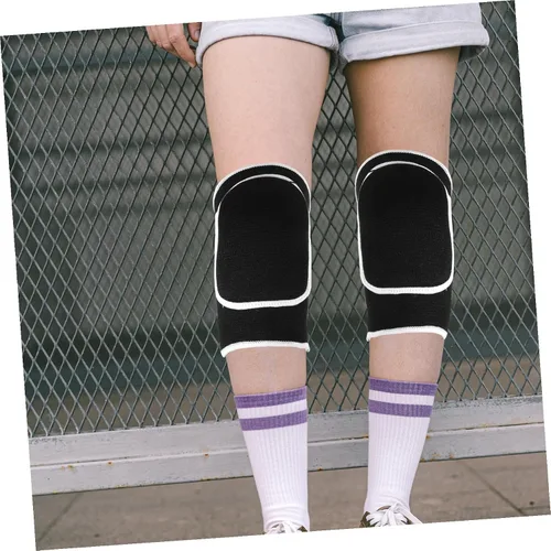 Vista 6 de Hemoton Rodilleras de voleibol par con cojín de esponja gruesa transpirable para mujeres, hombres, jóvenes, deportes, voleibol, baloncesto, fitness
