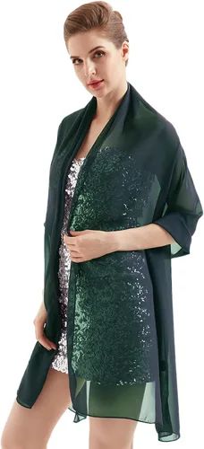 Vista 4 de Bufanda de gasa para mujer, hiyab nupcial, bufandas de boda, chal para dama de honor