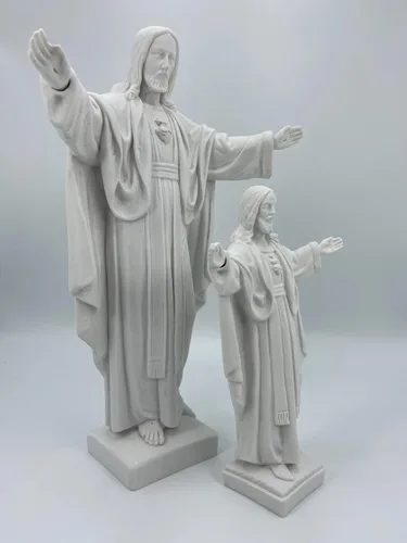 Vista 8 de THE FAITH GIFT SHOP Estatua Blanca del Sagrado Corazón de Jesús Montmatre Made in Italy/Estatua Blanca del Sagrado Corazon de Jesus Hecha en Italia