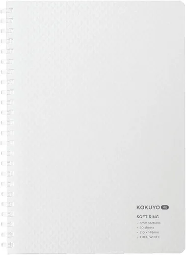 Vista 10 de KOKUYO ME Graph Cuaderno de Diario en Espiral, A5 Anillo Suave Papel Cuadriculado de 5 mm con 50 Hojas Suaves, 5.8'' x 8.3'' Cuaderno Pequeño