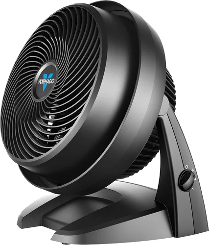Vista 5 de Vornado 7803 Ventilador circular de aire con pedestal grande para habitación entera con altura ajustable, 3 ajustes de velocidad, parrilla extraíble
