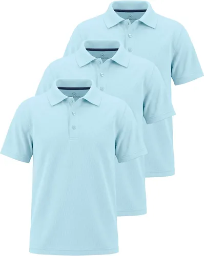 Vista 12 de Real Essentials Paquete de 3: Polo de manga corta para niño, uniforme escolar, rendimiento activo, golf (de 4 a 16 años)