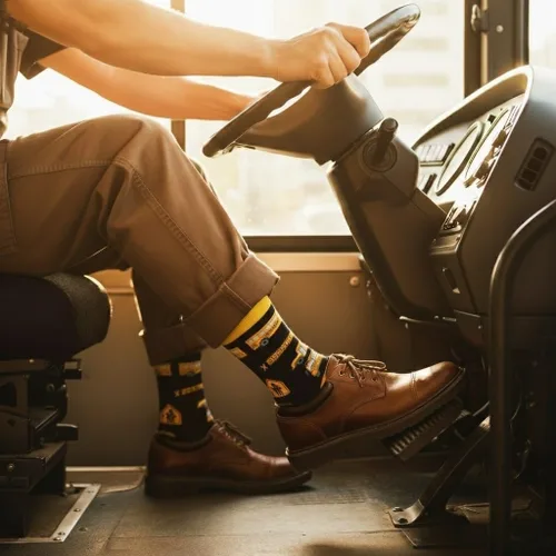 Vista 2 de HAPPYPOP Regalos para entrenador personal mecánico Fotografía veterinaria Conductor de autobús EMT Calcetines para hombres y mujeres