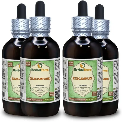 Vista 9 de Herbal Terra LLC Elecampane (inula helenium) glicerita, extracto líquido sin alcohol de raíz seca 2 oz