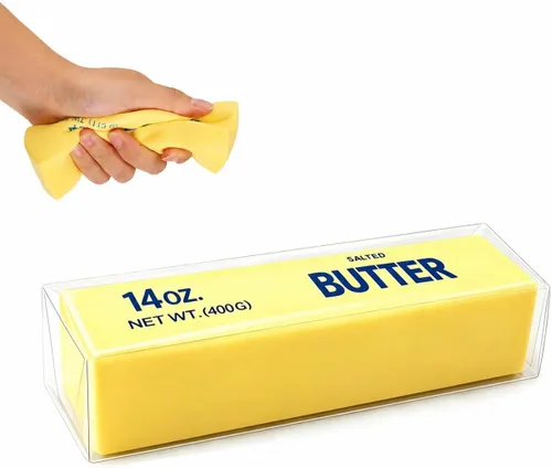 Giant Butter Squishy – Jumbo Squishy Butter Stick, grande y mini juguete de mantequilla exprimible, alivio del estrés de 14 onzas, diversión de
