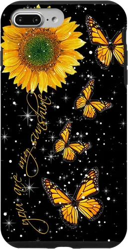 Vista 12 de You are My Sunshine Vintage Sunflower and Monarch Butterfly Case for iPhone 17