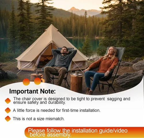 Vista 3 de IEJ Silla de camping ultraligera con respaldo alto, silla plegable portátil con pies antideslizantes resistentes a la abrasión, soporta hasta 270