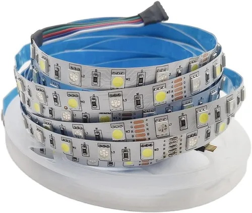 Vista 8 de 5050 RGBW RGB+blanco frío (6000K-7000K) 150RGB+150White LED 16.4 ft 16.4ft 60LEDs/m Cinta LED multicolor IP65 revestimiento de silicona impermeable