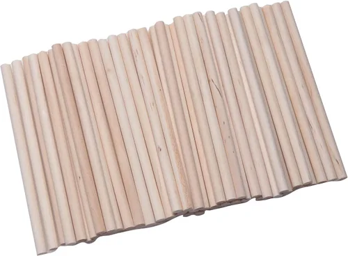 Vista 9 de 60 varillas de madera de 4 pulgadas de madera natural sin terminar para proyectos de manualidades, decoración del hogar, decoración del hogar