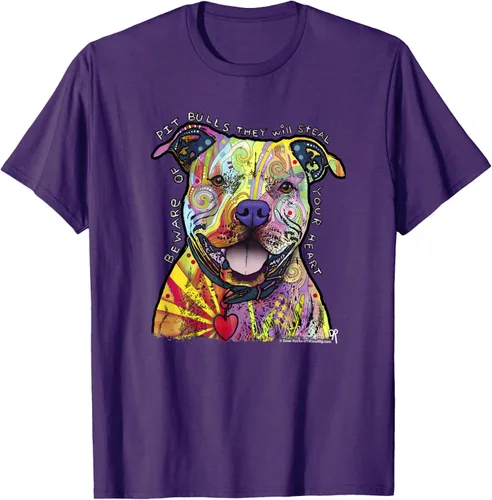 Vista 57 de Beware Of Pit Bulls, Dean Russo Pitbull Original - Camiseta para amantes de los perros, Negro